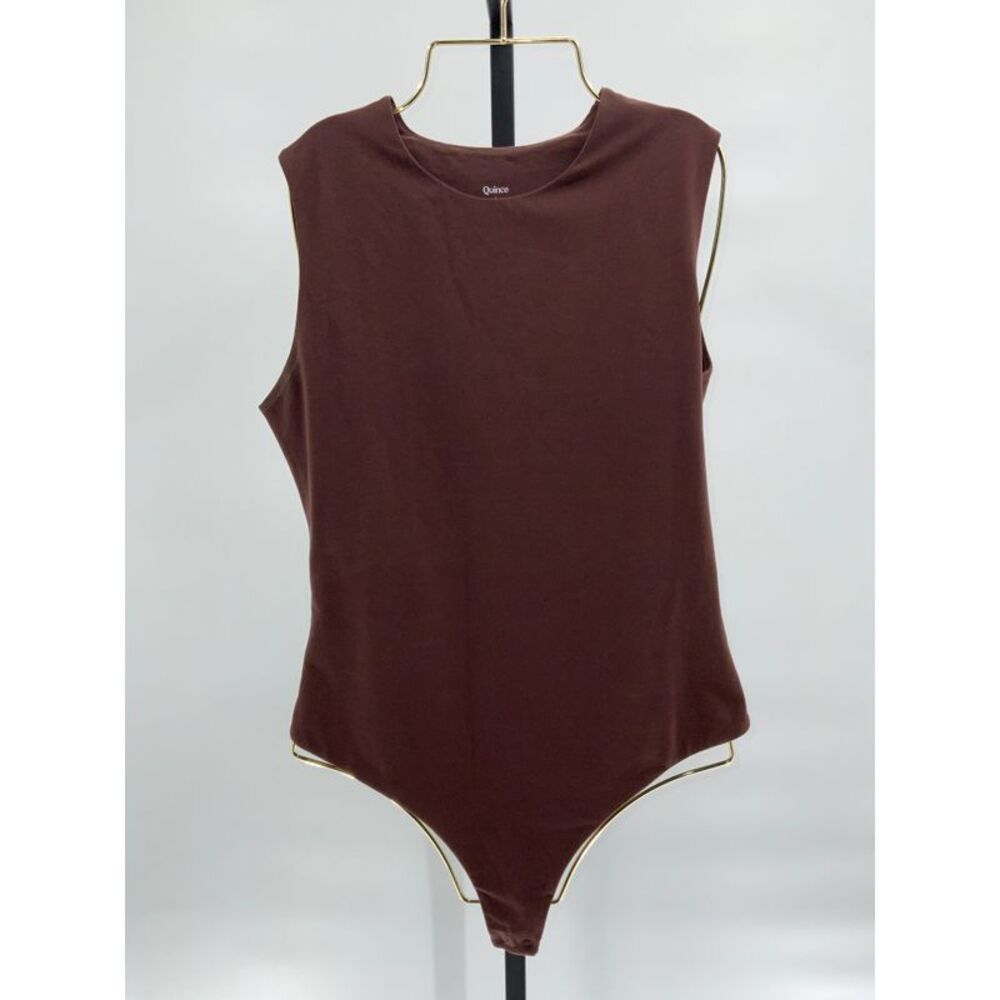 Quince Brown Sleeveless Bodysuit